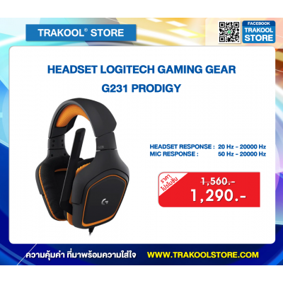 HEADSET LOGITECH GAMING GEAR G231 PRODIGY