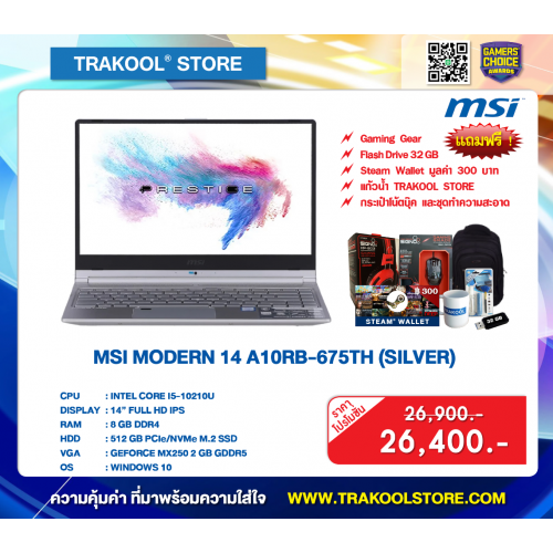 MSI MODERN 14 A10RB-675TH (SILVER)