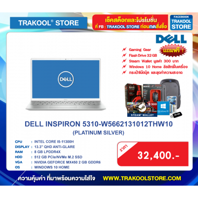 DELL INSPIRON 5310-W5662131012THW10 (PLATINUM SILVER)