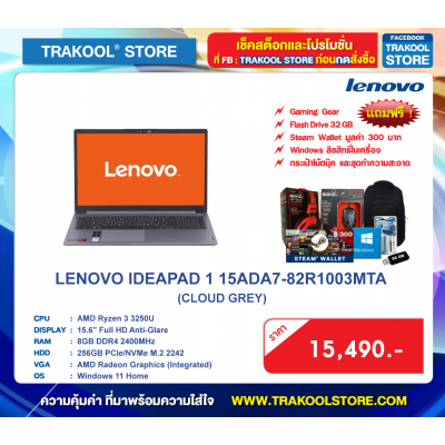 LENOVO IDEAPAD 1 15ADA7-82R1003MTA (CLOUD GREY)