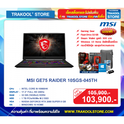 MSI GE75 RAIDER 10SGS-045TH