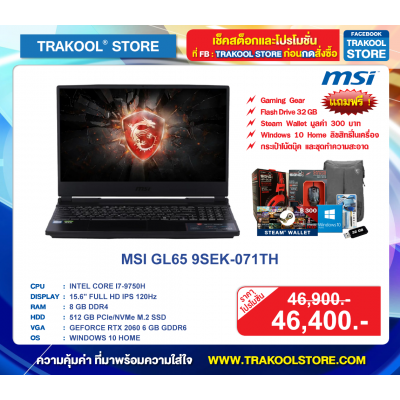 MSI GL65 9SEK-071TH