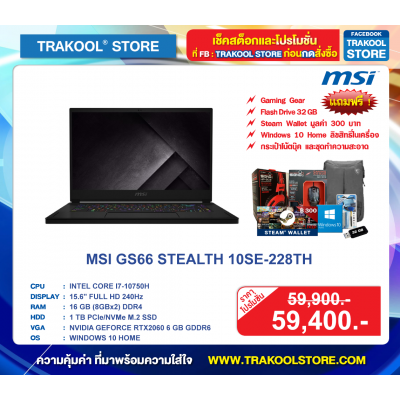MSI GS66 STEALTH 10SE-228TH