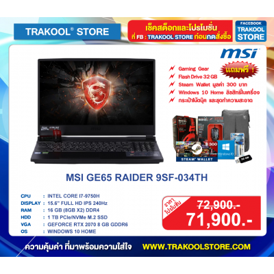 MSI GE65 RAIDER 9SF-034TH