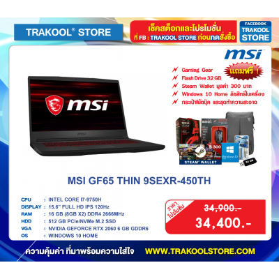 MSI GF65 THIN 9SEXR-450TH