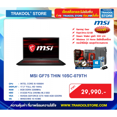 MSI GF75 THIN 10SC-079TH